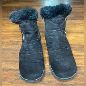 Kim Rogers Black Winter Boots with Buckle Detail